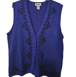 Vintage Koret Women's V-Neck Sweater Vest 1X